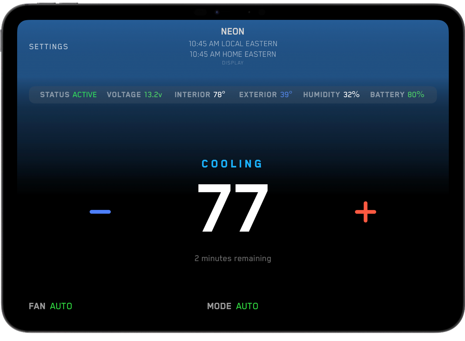 Neon tablet app